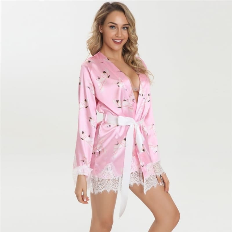 Kimono Femme Nuit Satin.