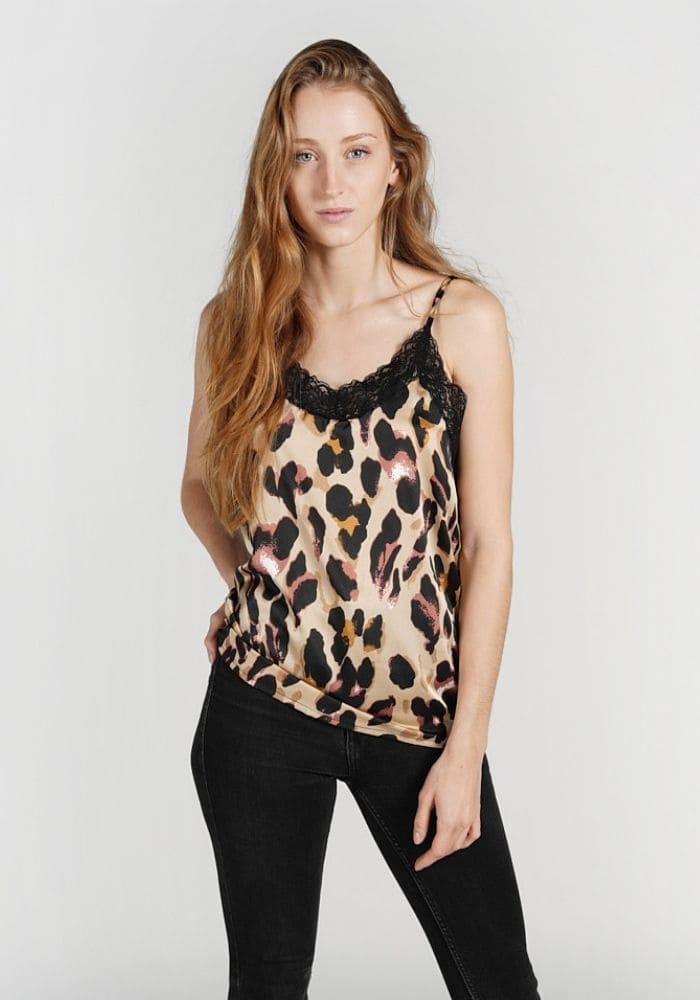 Caraco Satin Femme Motif Animal