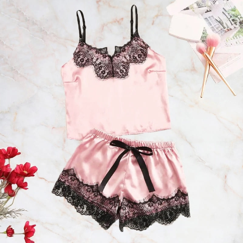 Pyjama En Satin Rose.