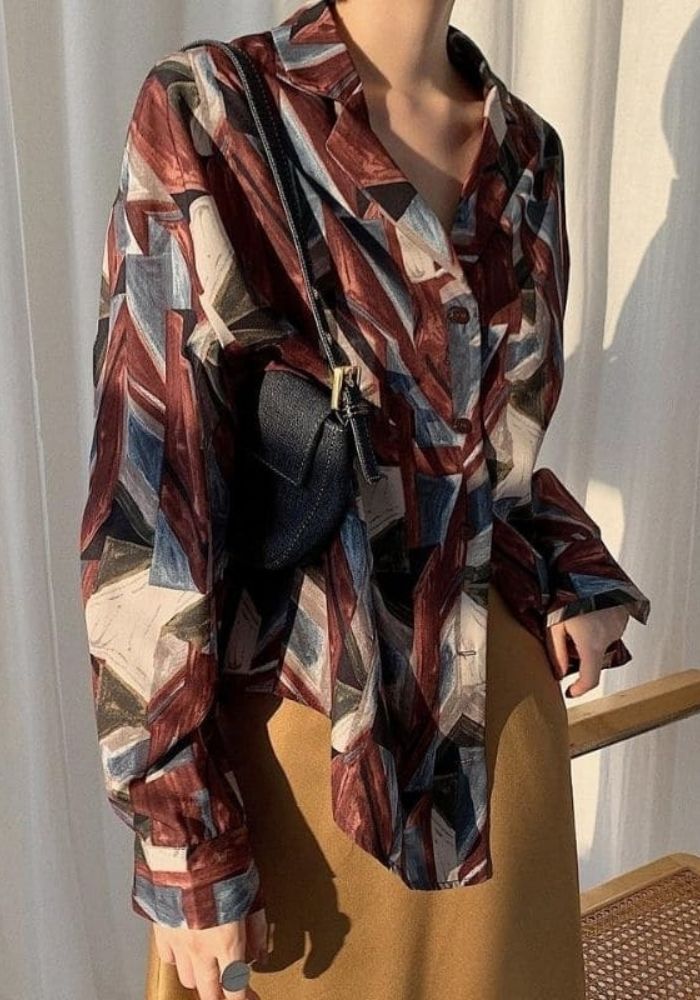 Chemisier Satin Vintage