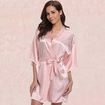 Kimono En Satin Rose - Vignette | Création Satin