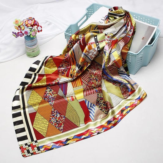 Foulard Satin Cheveux Afro.