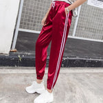 Pantalon Satin Rouge - Vignette | Création Satin