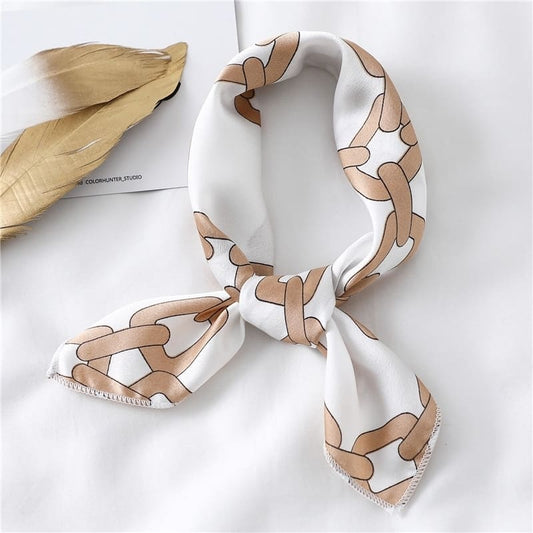 Bandana Satin Blanc.