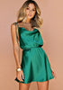 Robe Satin Vert Foncé