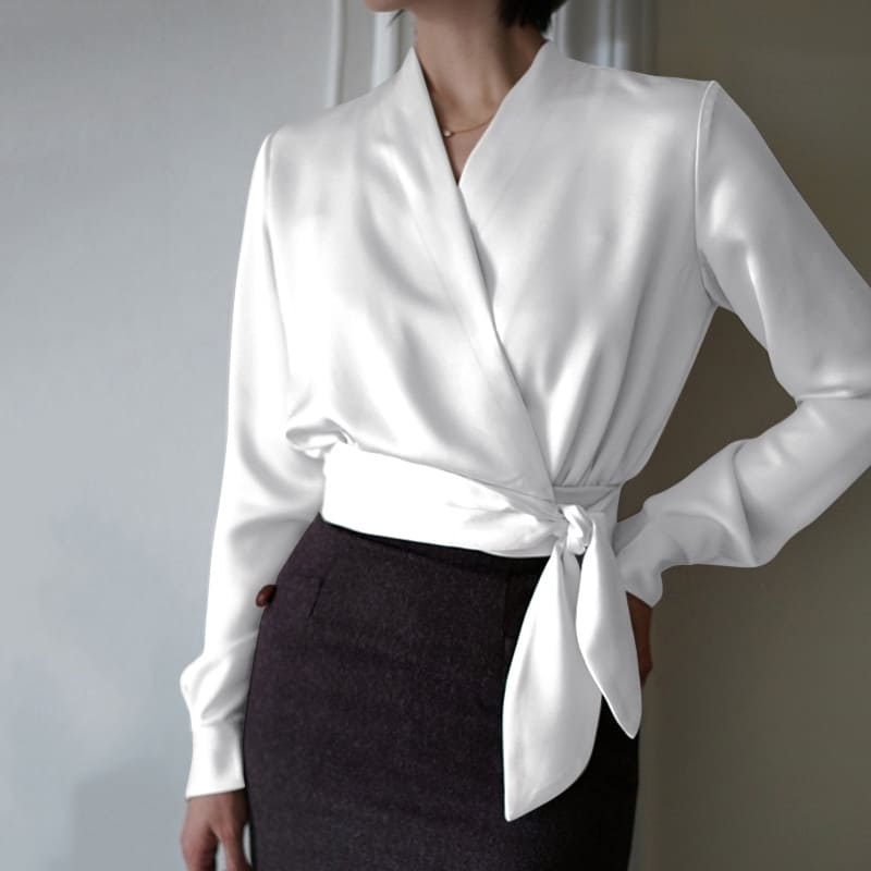 Blouse Chemisier Cache Coeur Satin Chemisier Cache Cache Blouse