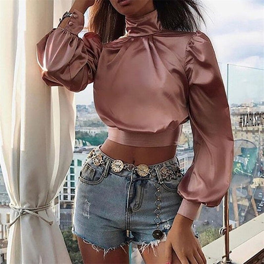 Blouse En Satin Rose