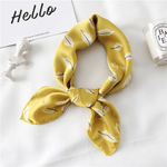 Bandana Satin Jaune - Vignette | Création Satin