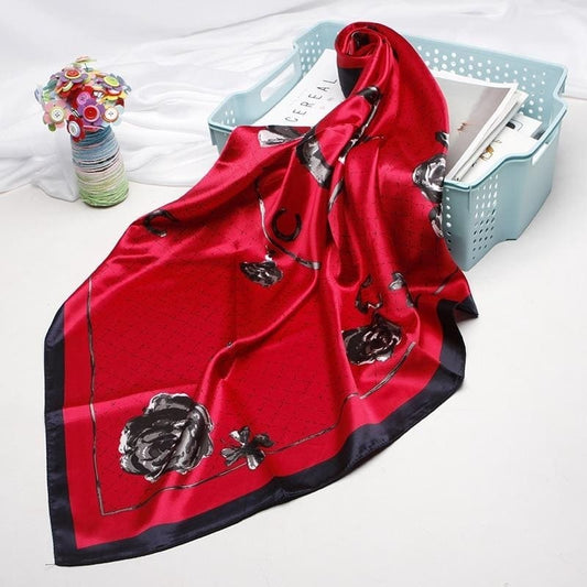 Foulard Satin Rouge.