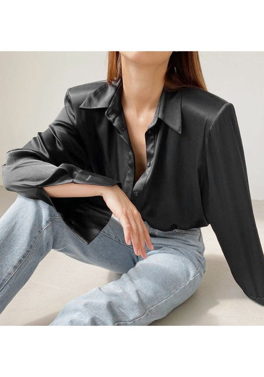 Chemisier Satin Chic Femme