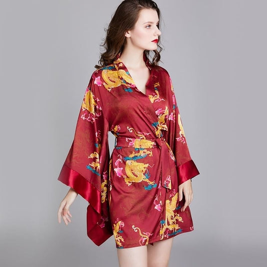 Kimono Satin Style Japonais.
