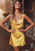Robe Satin Jaune