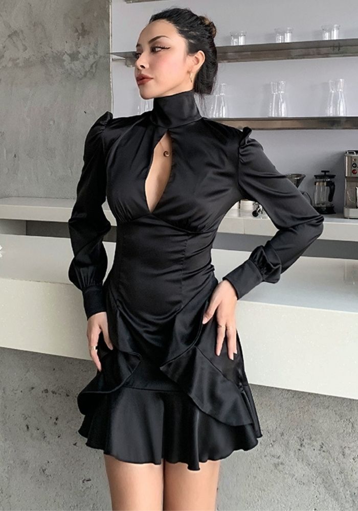 Robe de Soirée Satin Noire