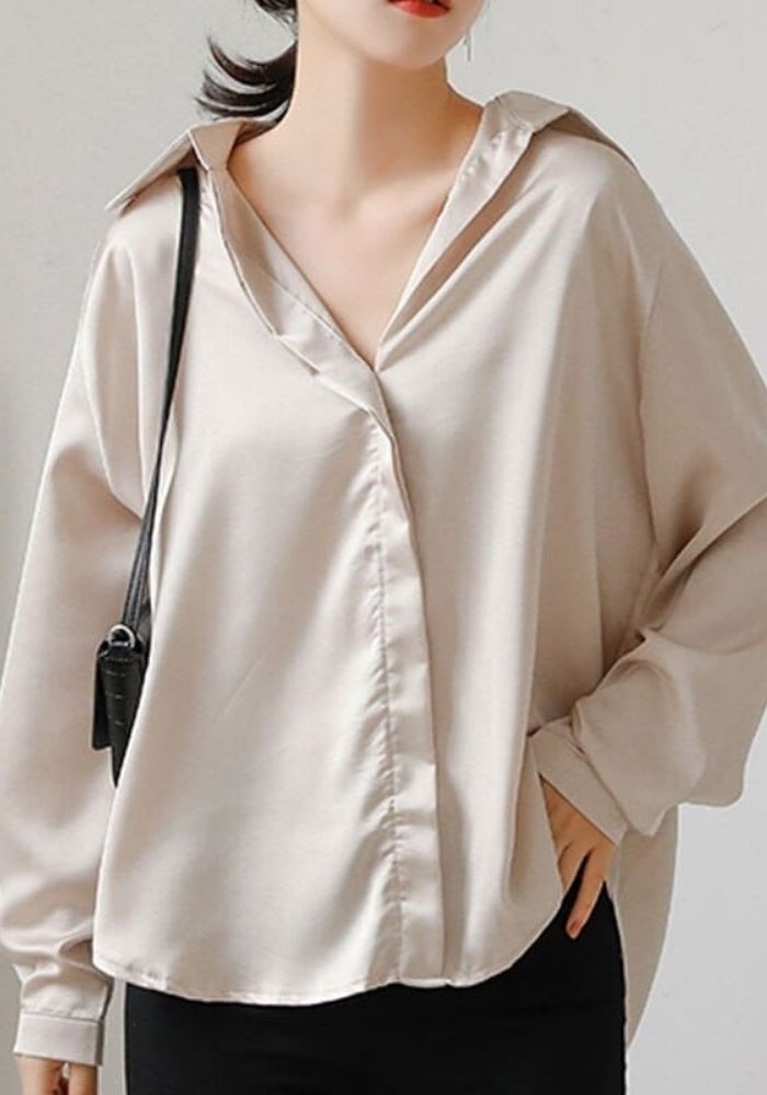 Chemisier Satin Femme Ample