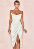 Robe Blanche Satin Sexy