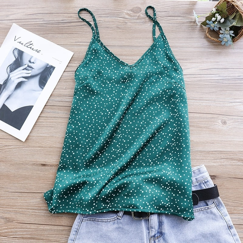 Débardeur Satin Vert.