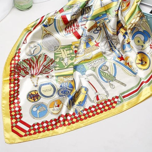 Foulard Satin Cheveux Imprimé.