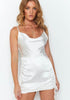 Robe Blanche Satin Courte