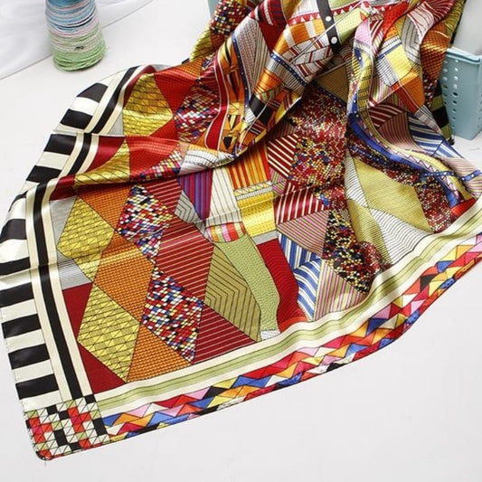 Foulard Satin Pour Cheveux Style Afro.