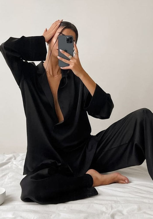 Pyjama Satin Femme Oversize