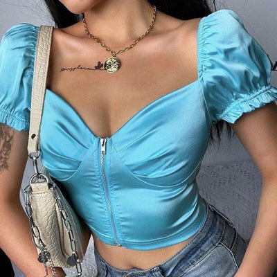Crop Top Satin Style Baby Doll.