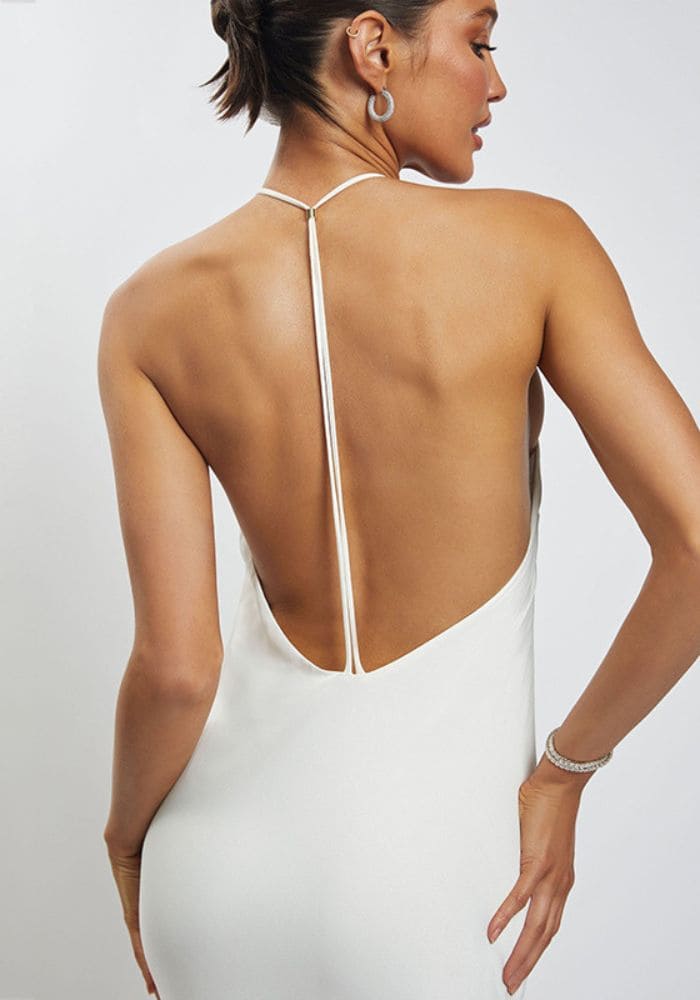 Robe Blanche Dos Ouvert