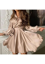 Robe Satin Beige - Vignette | Création Satin