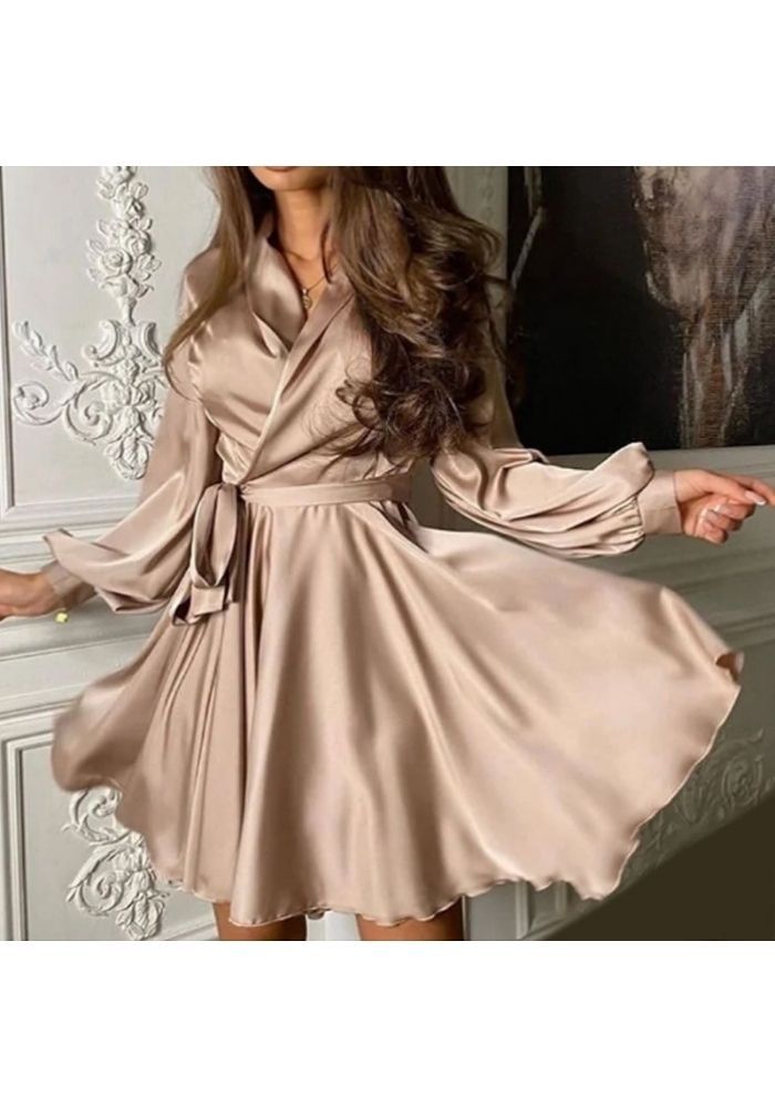 Robe Satin Beige