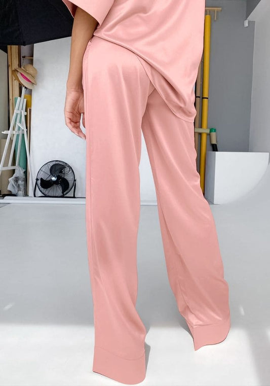 Pyjama Satin Rose Pantalon