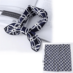 Bandana Satin Bleu Marine - Vignette | Création Satin