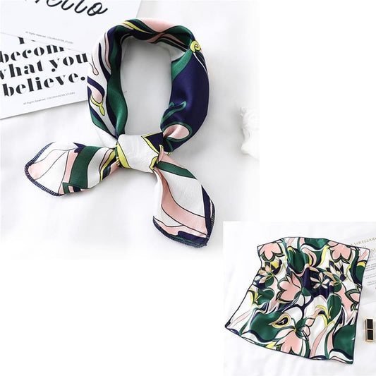 Bandana Satin Imprimé Floral.