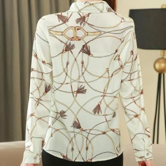 Chemisier Satin Imprimé Foulard.