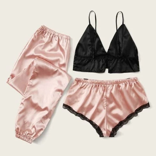 Ensemble Pyjama Avec Short Satin.