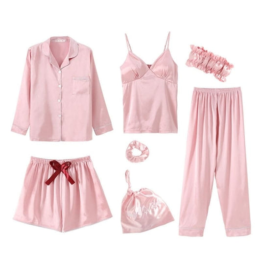 Ensemble Pyjama Satin Rose Pâle