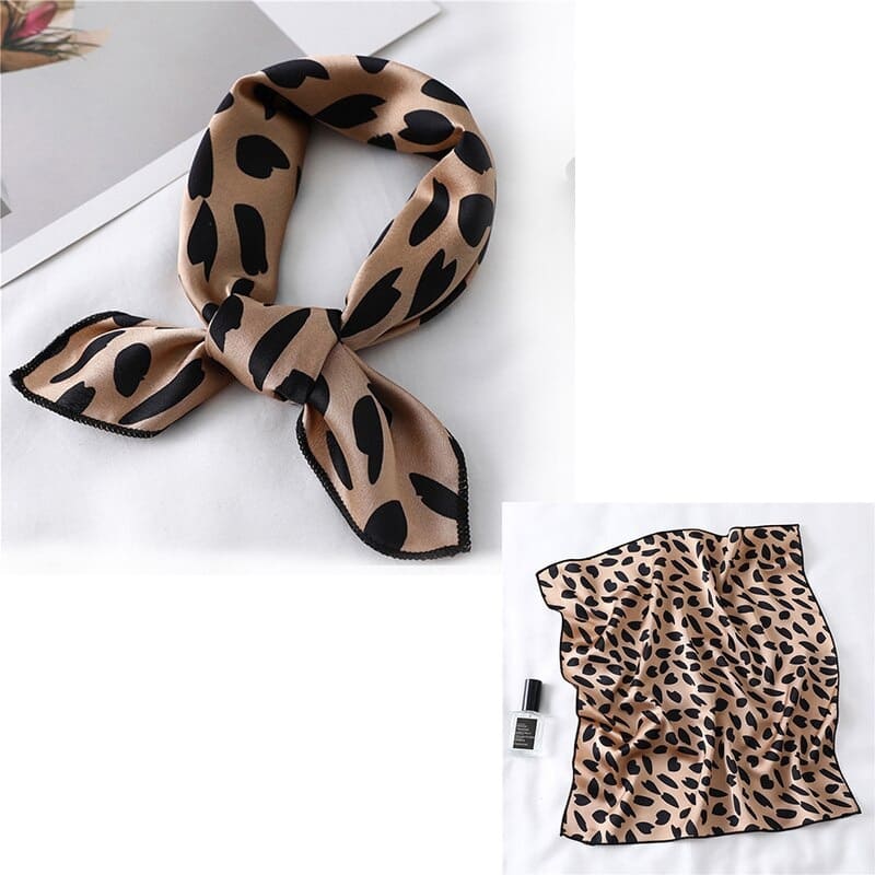 Bandana Satin Imprimé Leopard.