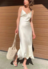 Robe Satin Longue Blanche