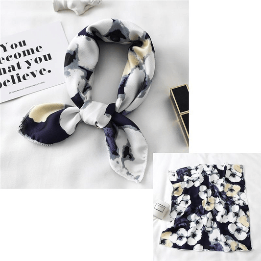 Bandana Satin Imprimé Fleuri.