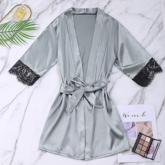 Ensemble Pyjama Coupe Shorty Satin Dentelle.