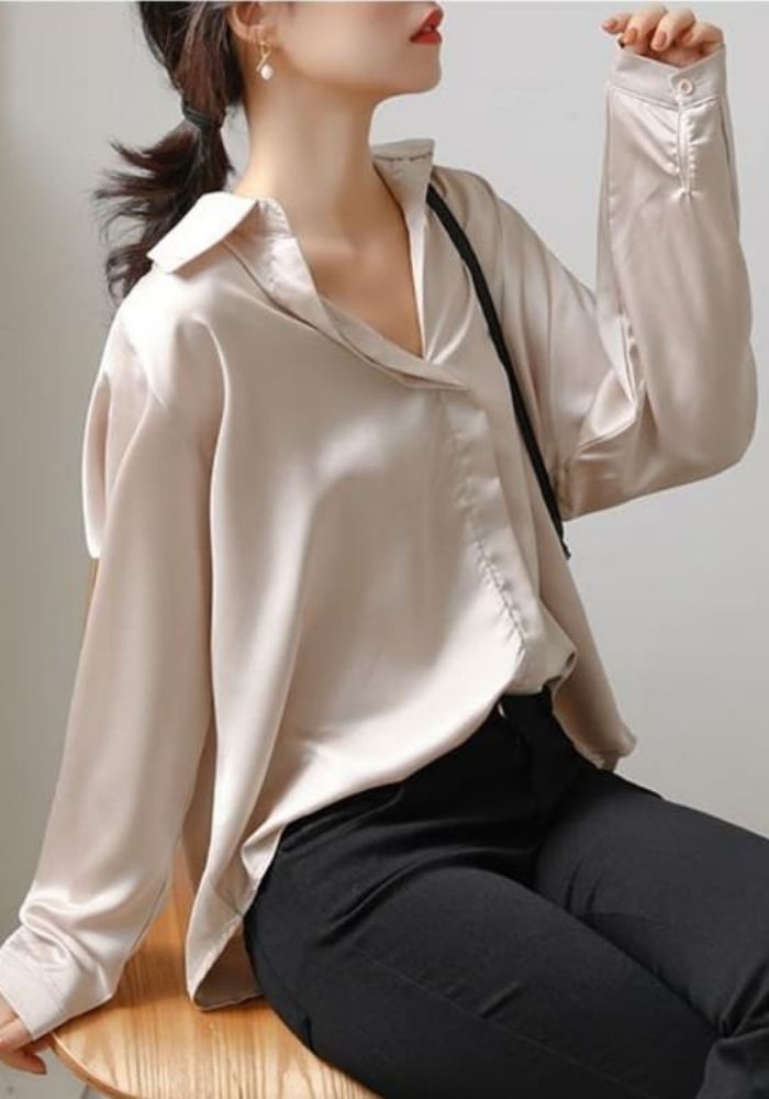 Chemisier Satin Femme Ample Création Satin