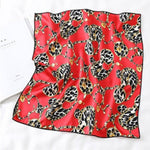 Bandana Satin Rouge Imprimé - Vignette | Création Satin