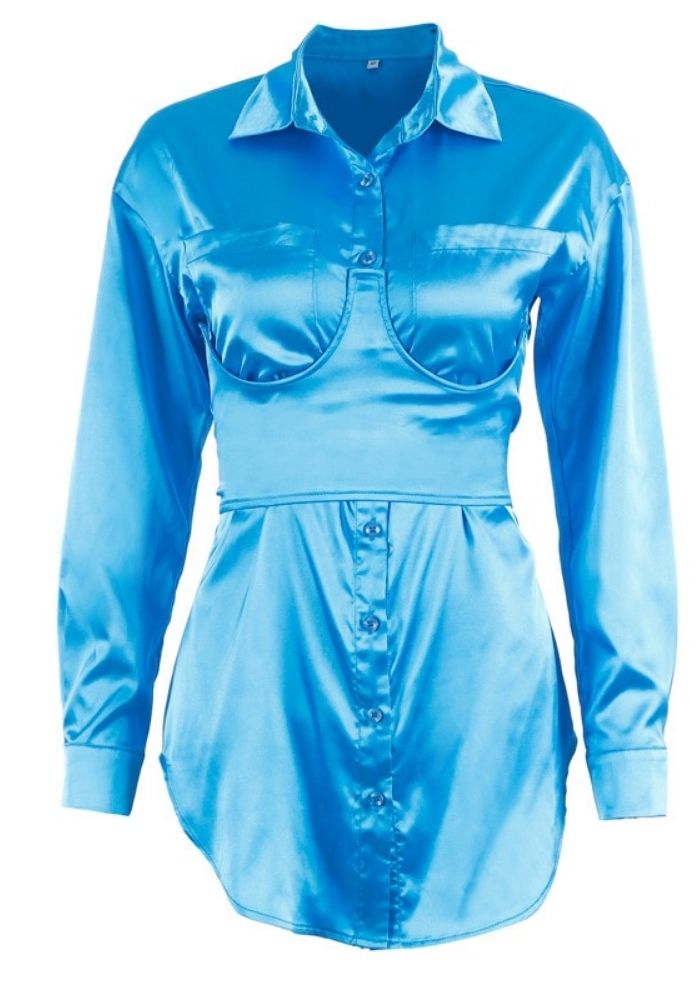 Robe Chemise Bleue