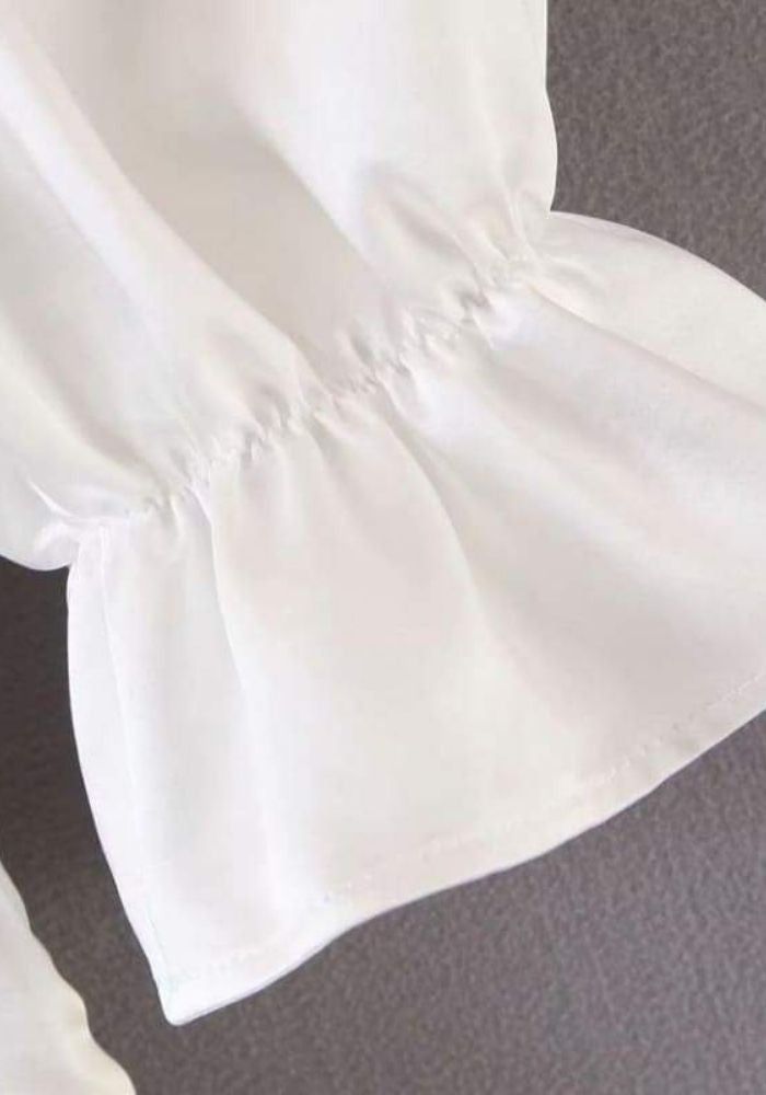 Robe manche Blanche Fluide