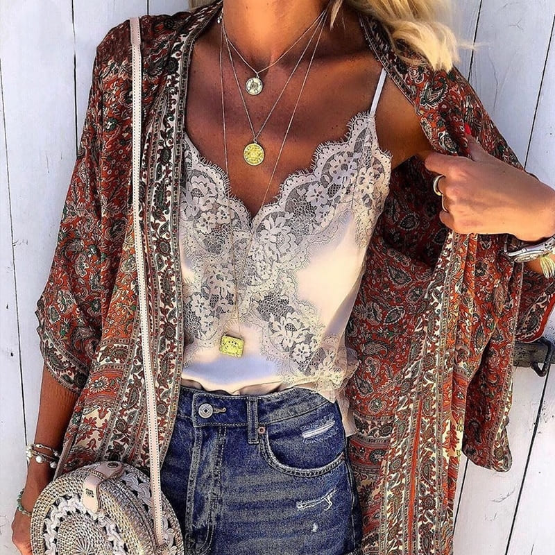 Caraco Satin Dentelle.