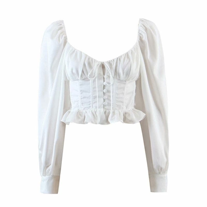 Blouse Satin Bohème blanche 