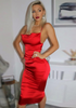 Robe Satin Mi-Longue