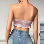 Crop Top Satin Tie And Dye - Vignette | Création Satin