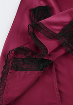 Robe Nuisette Satin Rouge - Vignette | Création Satin