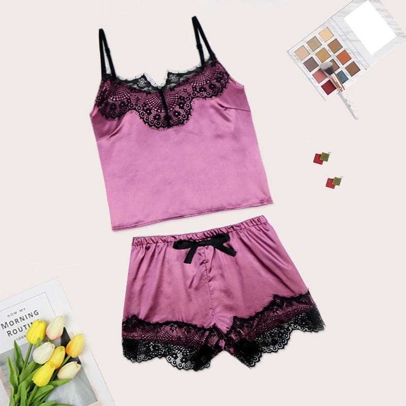 Pyjama Satin Violet.