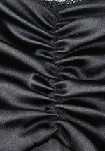 Robe Satin Noire de Nuit - Vignette | Création Satin