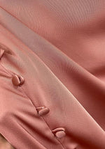 Robe Satin Rose Col Bénitier - Vignette | Création Satin